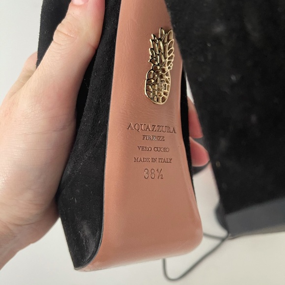 Aquazurra block heel tie up sandals - Picture 2 of 7